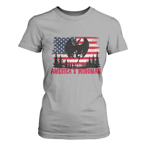 Mothman Americas Wingman T Shirt For Women Funny Patriotic Cryptid TS12 Sport Gray Print Your Wear