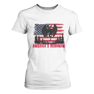 Mothman Americas Wingman T Shirt For Women Funny Patriotic Cryptid TS12 White Print Your Wear