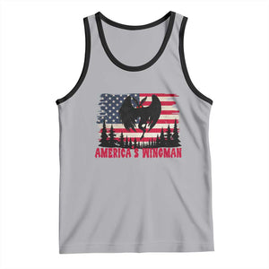 Mothman Americas Wingman Tank Top Funny Patriotic Cryptid TS12 Athletic Heather Black Print Your Wear