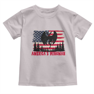 Mothman Americas Wingman Toddler T Shirt Funny Patriotic Cryptid TS12 Ice Gray Print Your Wear
