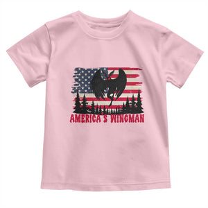 Mothman Americas Wingman Toddler T Shirt Funny Patriotic Cryptid TS12 Light Pink Print Your Wear