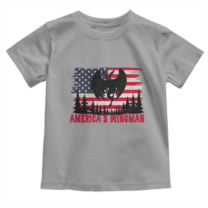 Mothman Americas Wingman Toddler T Shirt Funny Patriotic Cryptid TS12 Sport Gray Print Your Wear
