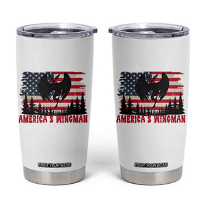 Mothman Americas Wingman Tumbler Cup Funny Patriotic Cryptid TS12 White Print Your Wear