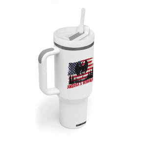 Mothman Americas Wingman Tumbler With Handle Funny Patriotic Cryptid TS12 Print Your Wear