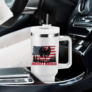 Mothman Americas Wingman Tumbler With Handle Funny Patriotic Cryptid TS12 Print Your Wear