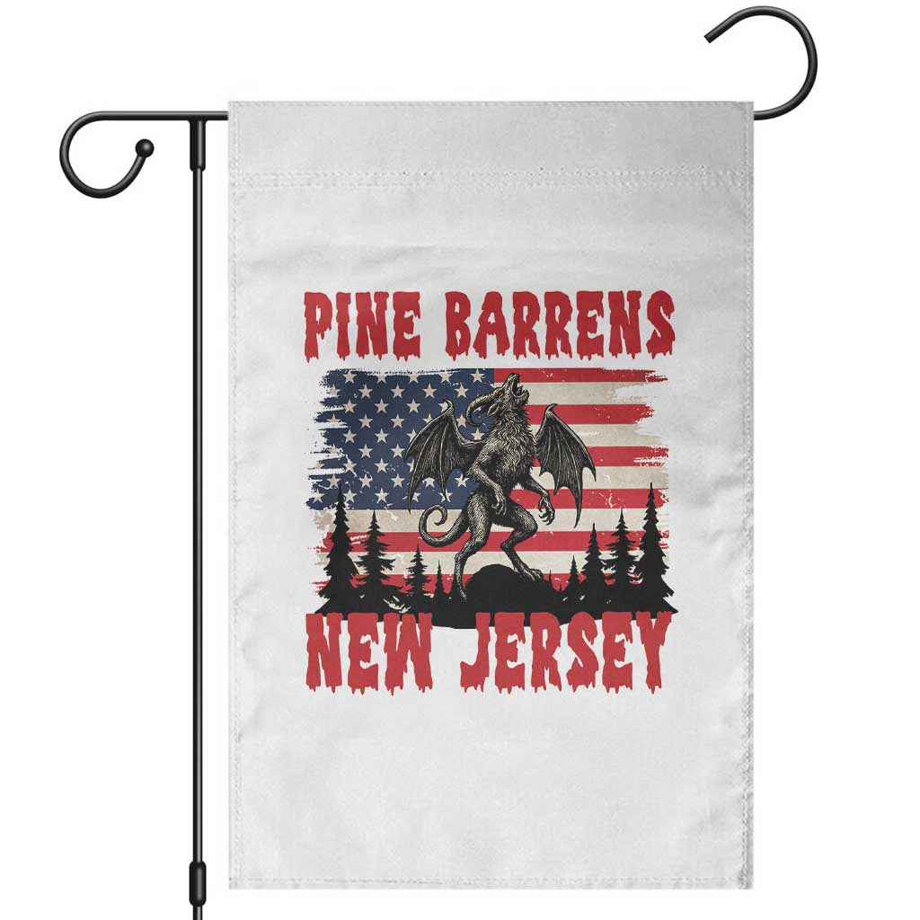 Patriotic Jersey Devil Garden Flag Pine Barrens New Jersey Cryptid TS12 White Print Your Wear