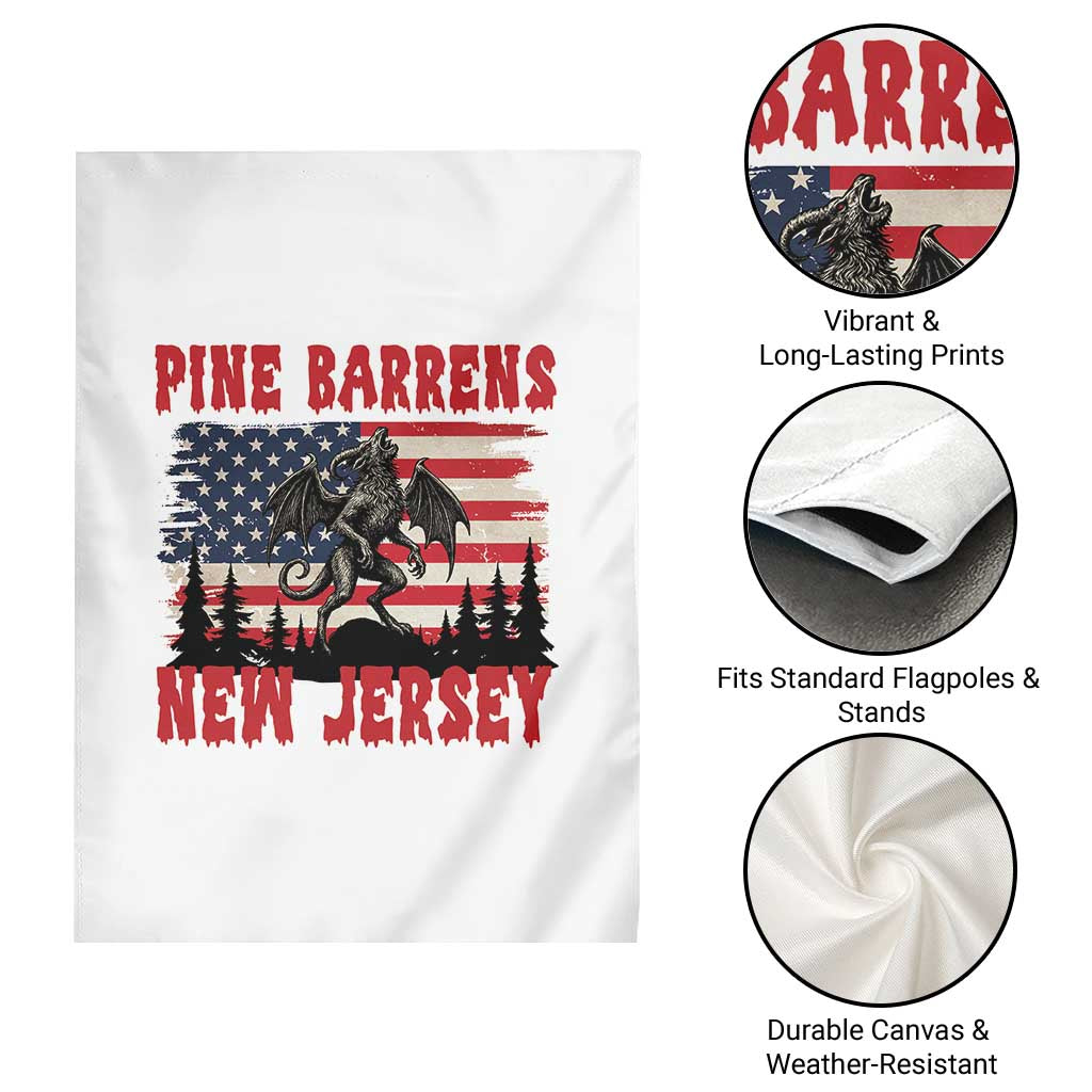 Patriotic Jersey Devil Garden Flag Pine Barrens New Jersey Cryptid TS12 Print Your Wear