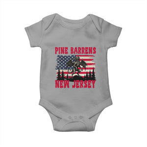 Patriotic Jersey Devil Baby Onesie Pine Barrens New Jersey Cryptid TS12 Sport Gray Print Your Wear