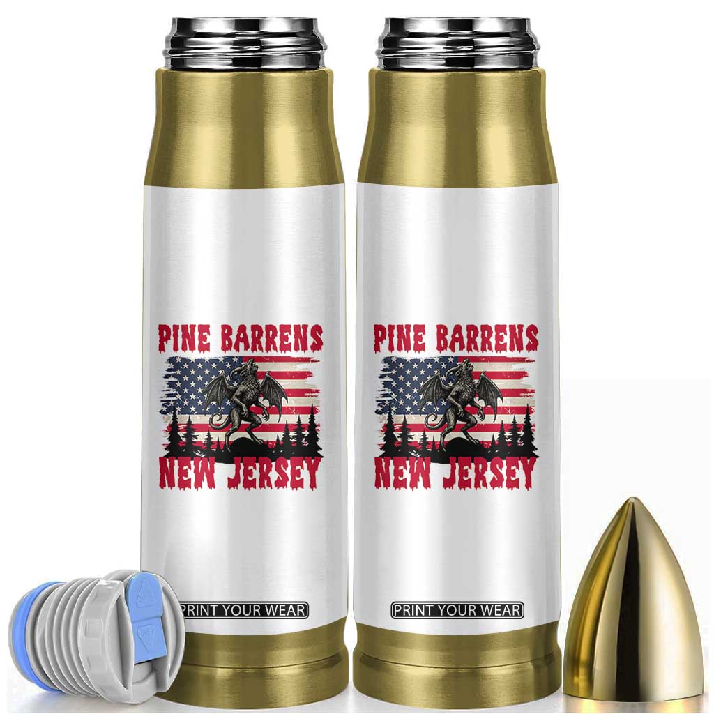 Patriotic Jersey Devil Bullet Tumbler Pine Barrens New Jersey Cryptid TS12 White Print Your Wear