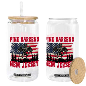 Patriotic Jersey Devil Glass Can Pine Barrens New Jersey Cryptid TS12 Print Your Wear