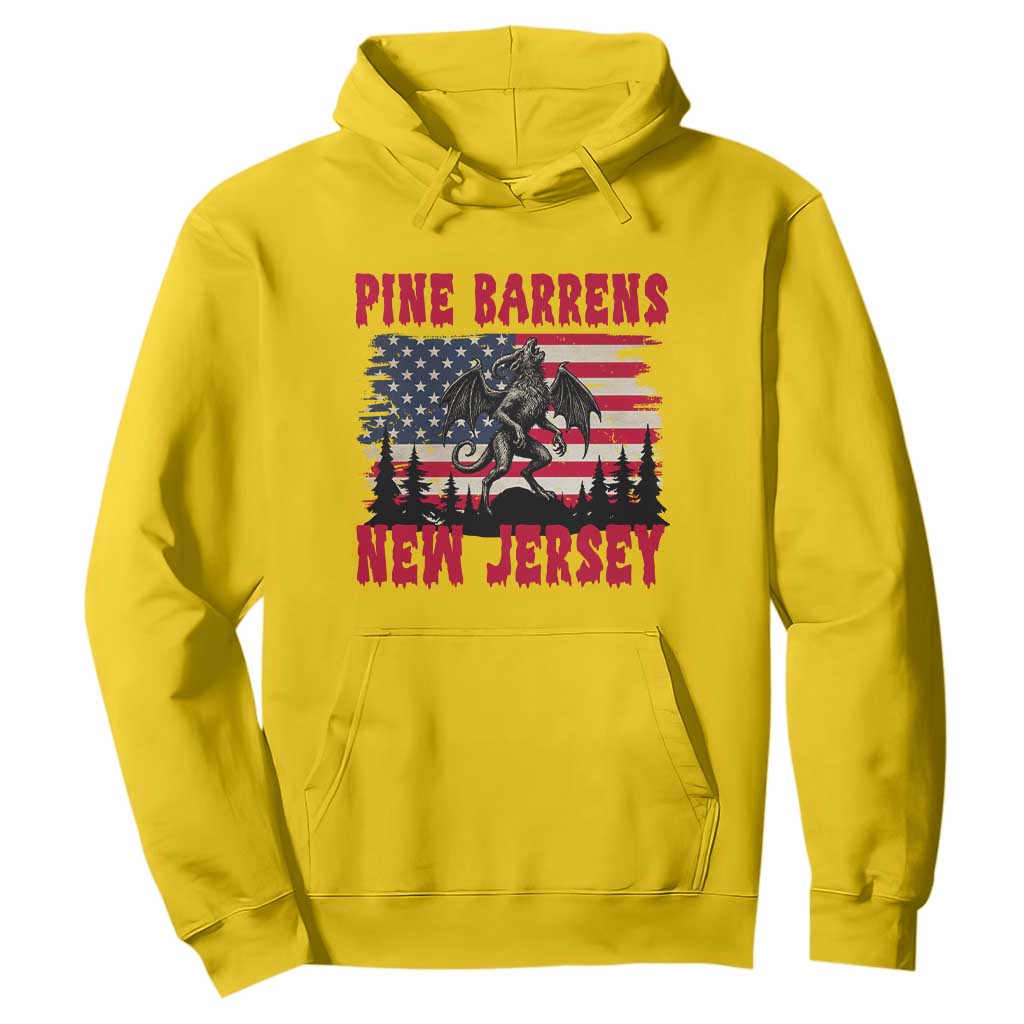 Patriotic Jersey Devil Hoodie Pine Barrens New Jersey Cryptid TS12 Daisy Print Your Wear