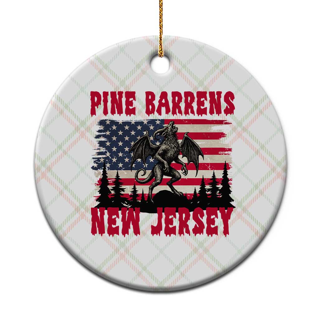 Patriotic Jersey Devil Ceramic Ornament Pine Barrens New Jersey Cryptid TS12 1pc Christmas Plaid Print Your Wear
