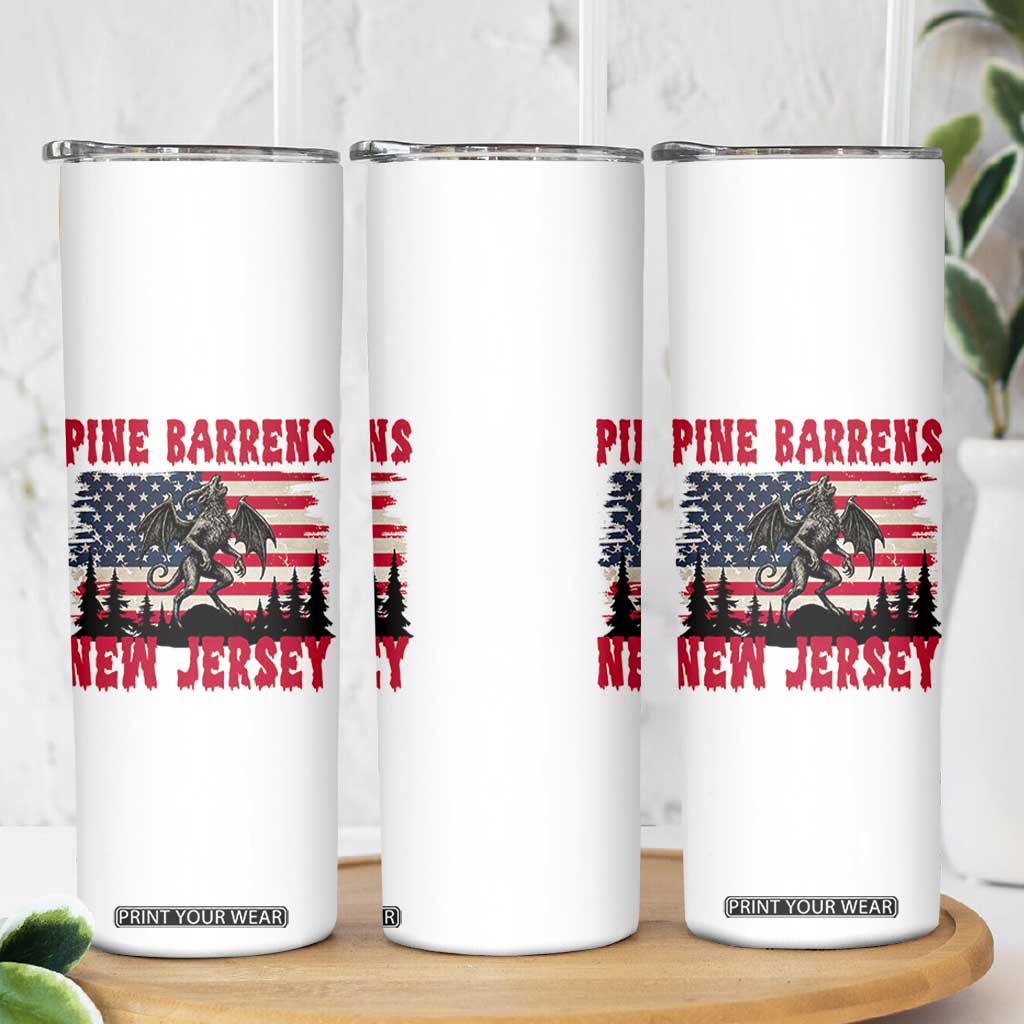 Patriotic Jersey Devil Skinny Tumbler Pine Barrens New Jersey Cryptid TS12 Print Your Wear