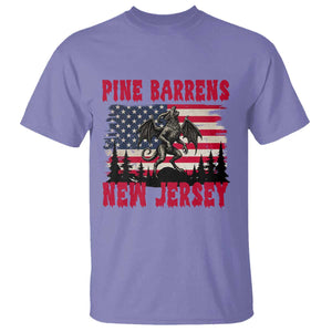 Patriotic Jersey Devil T Shirt Pine Barrens New Jersey Cryptid TS12 Violet Print Your Wear