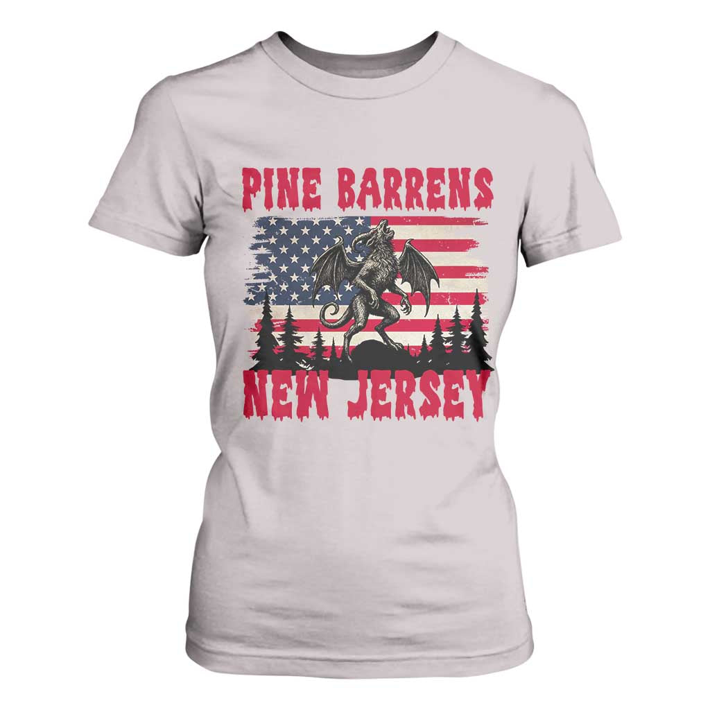 Patriotic Jersey Devil T Shirt For Women Pine Barrens New Jersey Cryptid TS12 Ice Gray Print Your Wear