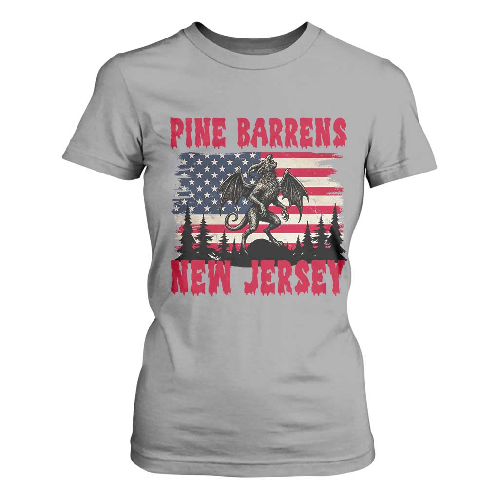 Patriotic Jersey Devil T Shirt For Women Pine Barrens New Jersey Cryptid TS12 Sport Gray Print Your Wear