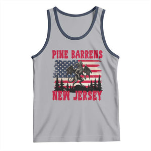 Patriotic Jersey Devil Tank Top Pine Barrens New Jersey Cryptid TS12 Athletic Heather Navy Print Your Wear