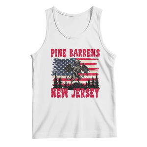 Patriotic Jersey Devil Tank Top Pine Barrens New Jersey Cryptid TS12 White Print Your Wear
