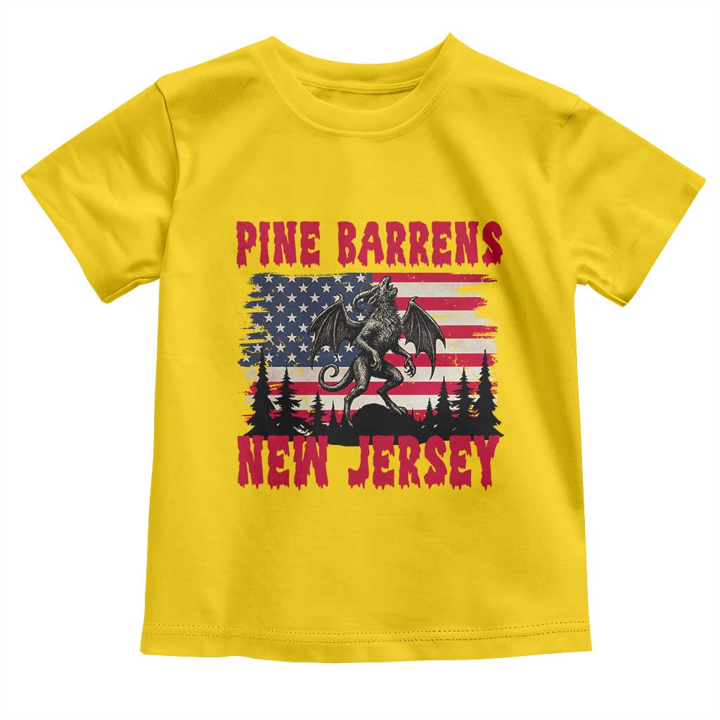Patriotic Jersey Devil Toddler T Shirt Pine Barrens New Jersey Cryptid TS12 Daisy Print Your Wear