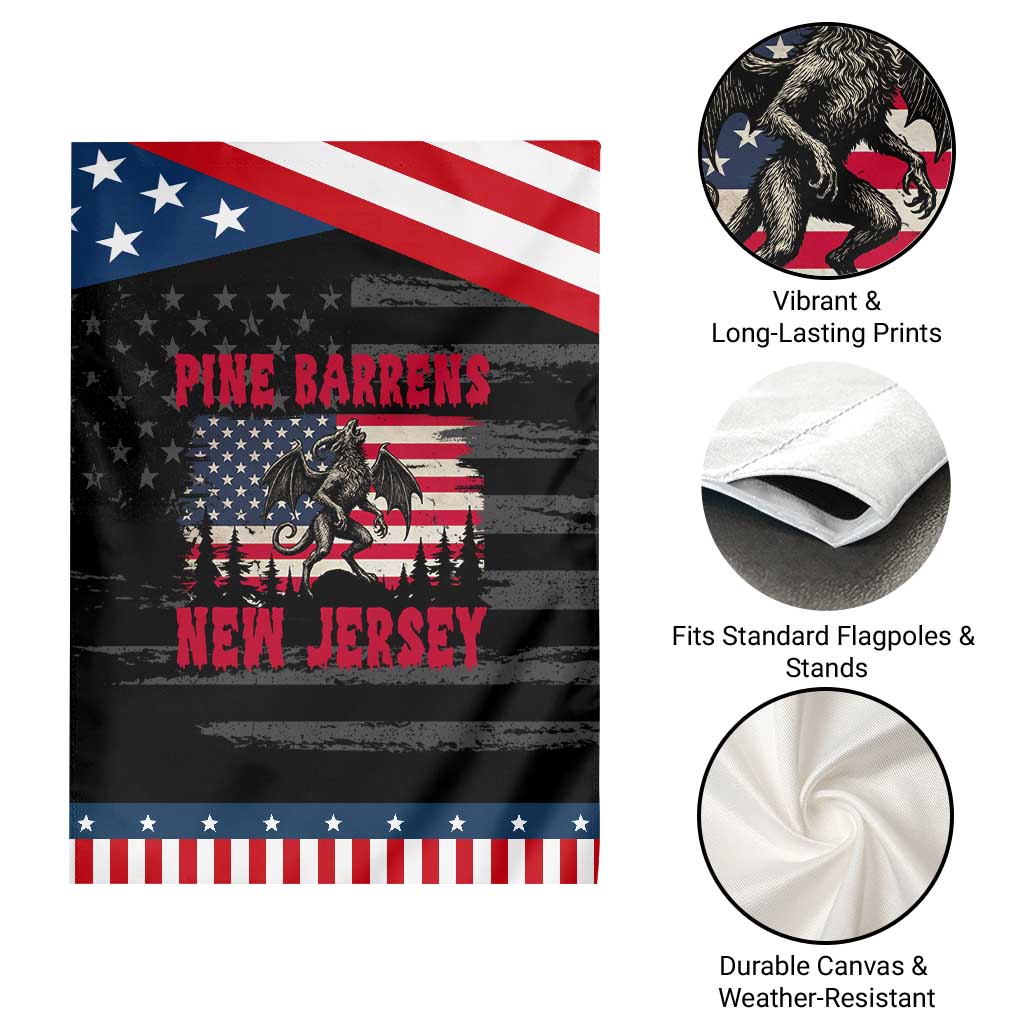 Patriotic Jersey Devil Garden Flag Pine Barrens New Jersey Cryptid TS12 Print Your Wear