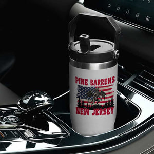 Patriotic Jersey Devil Flip Straw Tumbler Pine Barrens New Jersey Cryptid TS12 Print Your Wear
