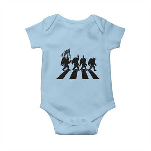 Funny Patriotic Mothman Baby Onesie Cryptid Lover Gift TS12 Light Blue Print Your Wear
