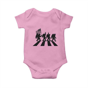 Funny Patriotic Mothman Baby Onesie Cryptid Lover Gift TS12 Light Pink Print Your Wear