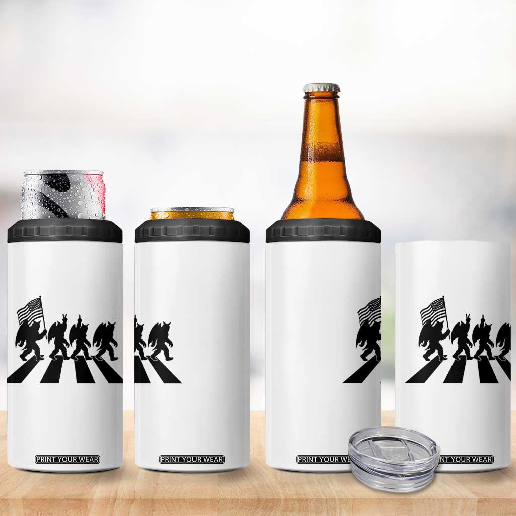 Funny Patriotic Mothman 4 in 1 Can Cooler Tumbler Cryptid Lover Gift TS12 Print Your Wear