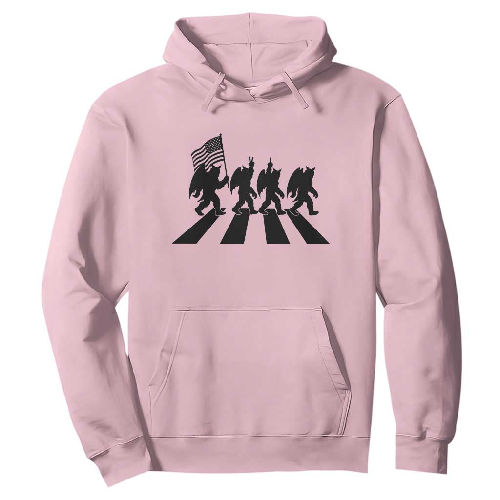 Funny Patriotic Mothman Hoodie Cryptid Lover Gift TS12 Light Pink Print Your Wear