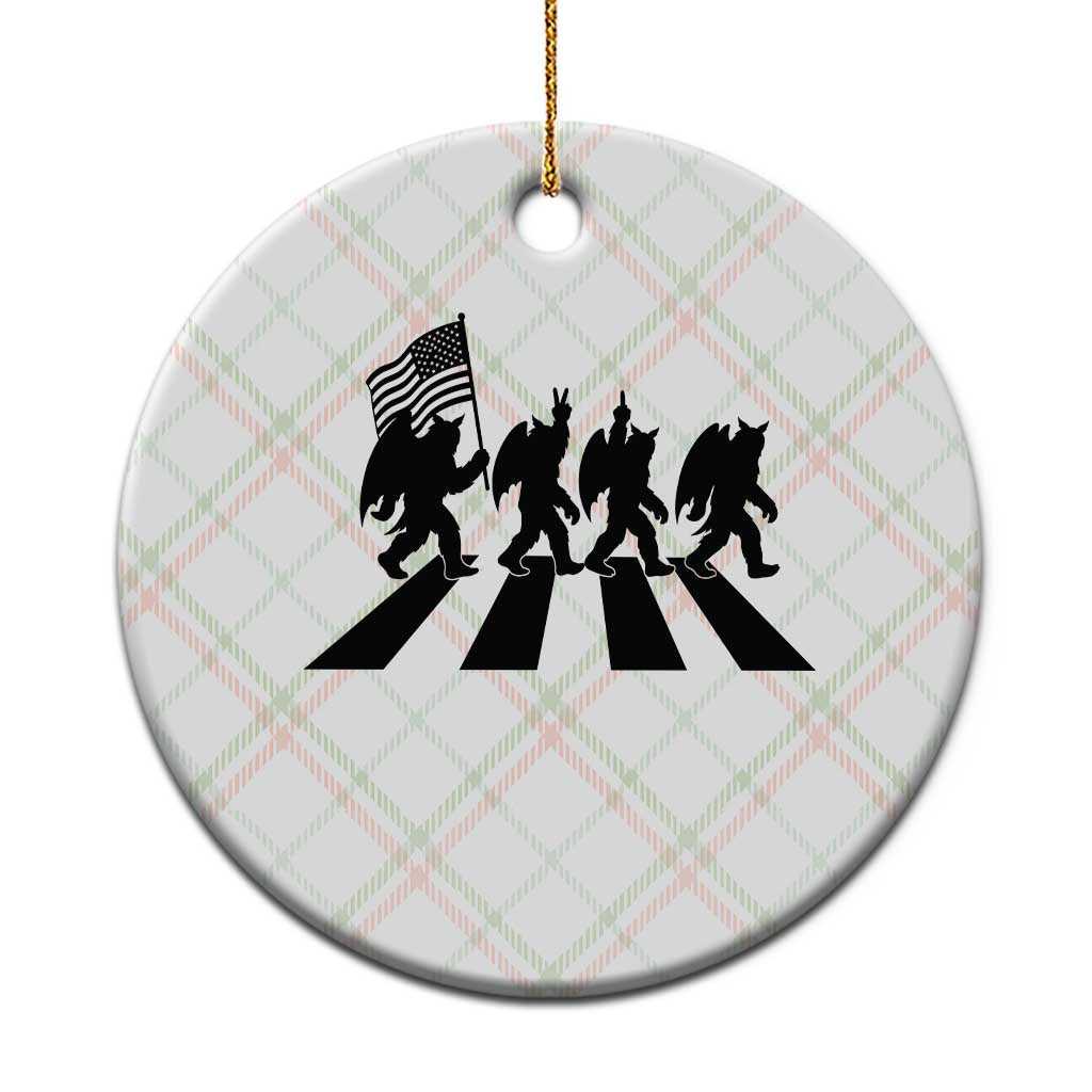 Funny Patriotic Mothman Ceramic Ornament Cryptid Lover Gift TS12 1pc Christmas Plaid Print Your Wear