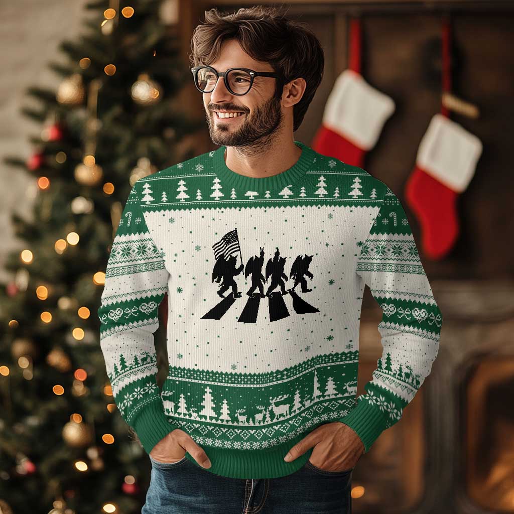 Funny Patriotic Mothman Ugly Christmas Sweater Cryptid Lover Gift TS12 Beige Green Print Your Wear