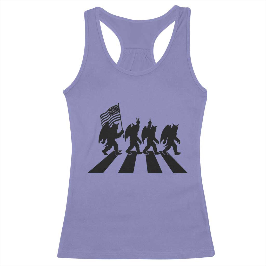 Funny Patriotic Mothman Racerback Tank Top Cryptid Lover Gift TS12 Violet Print Your Wear