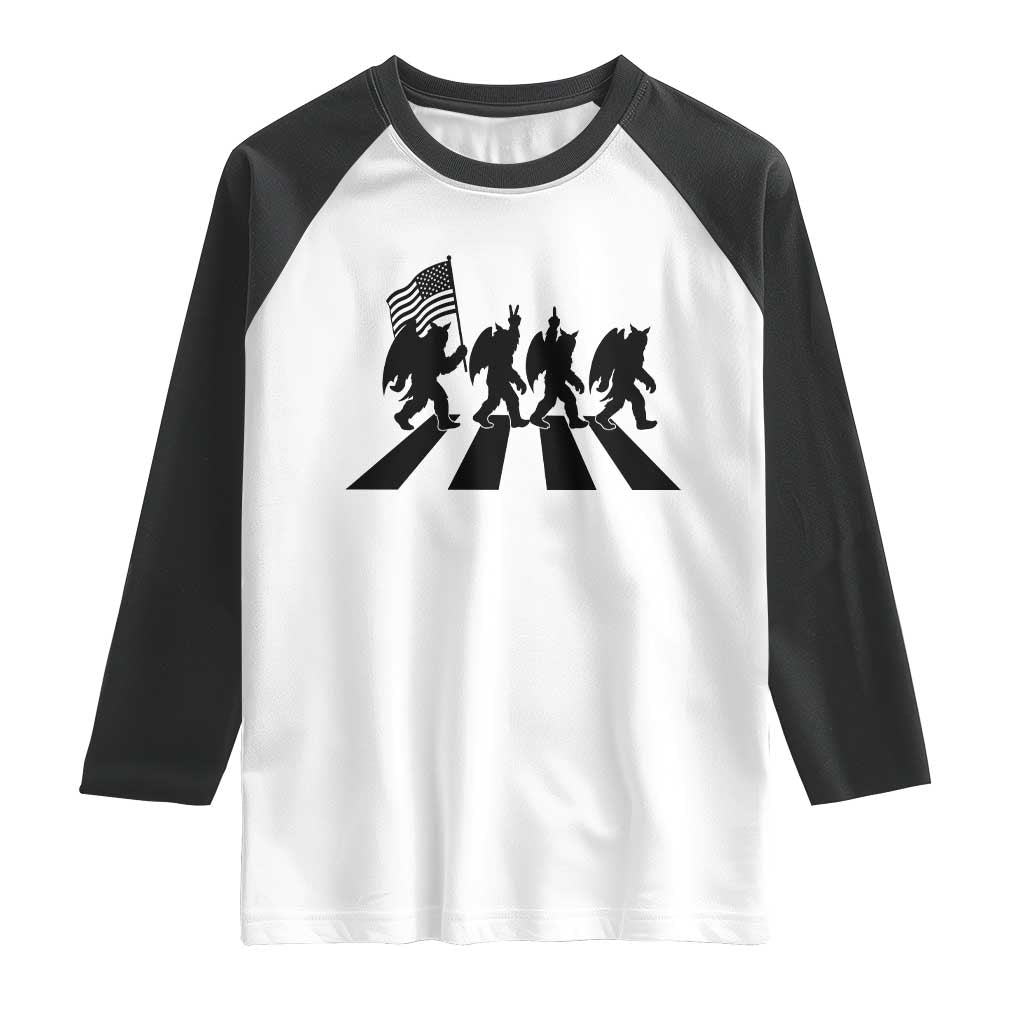 Funny Patriotic Mothman Raglan Shirt Cryptid Lover Gift TS12 White Black Print Your Wear