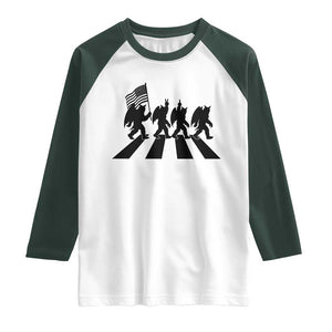 Funny Patriotic Mothman Raglan Shirt Cryptid Lover Gift TS12 White Dark Forest Green Print Your Wear