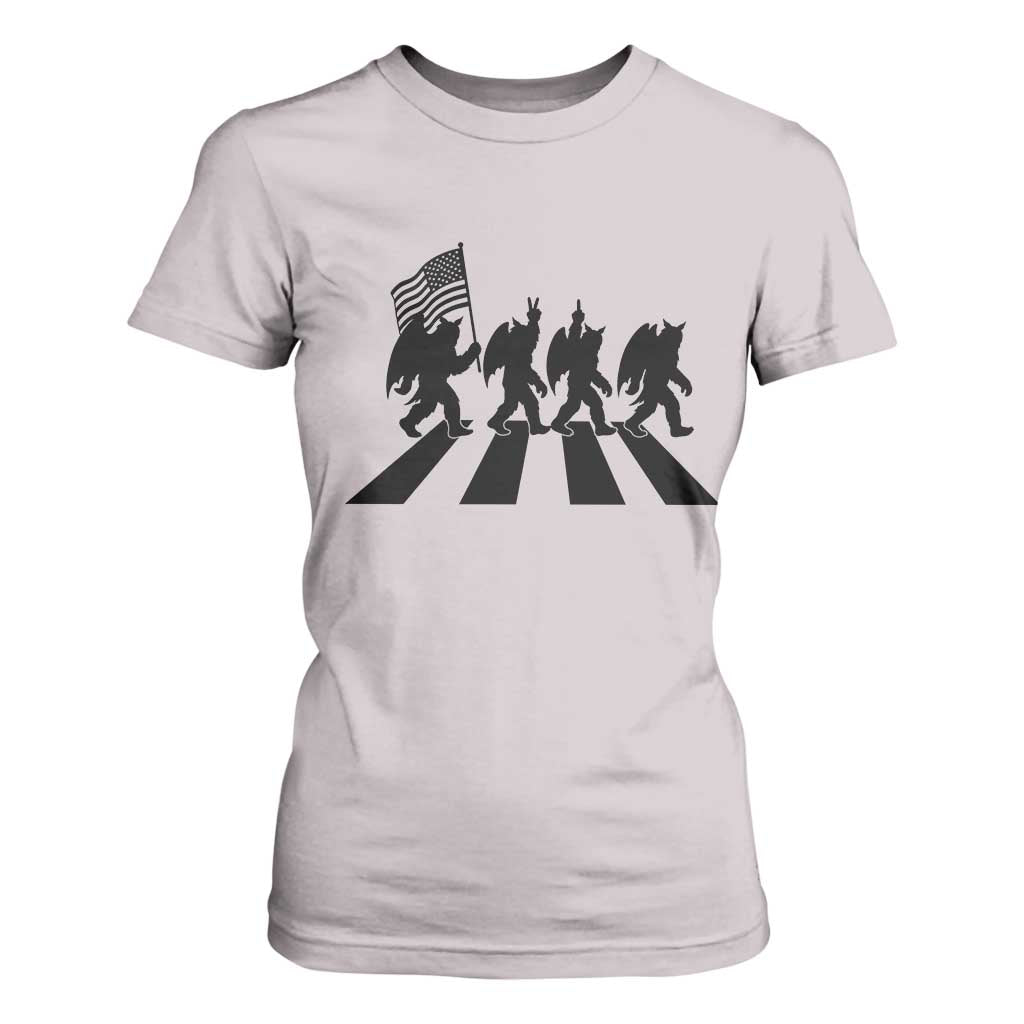 Funny Patriotic Mothman T Shirt For Women Cryptid Lover Gift TS12 Ice Gray Print Your Wear