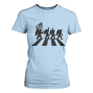 Funny Patriotic Mothman T Shirt For Women Cryptid Lover Gift TS12 Light Blue Print Your Wear