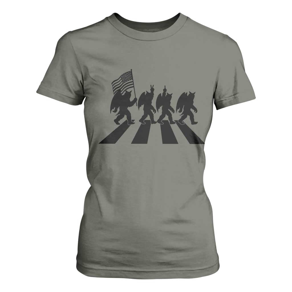 Funny Patriotic Mothman T Shirt For Women Cryptid Lover Gift TS12 Military Green Print Your Wear