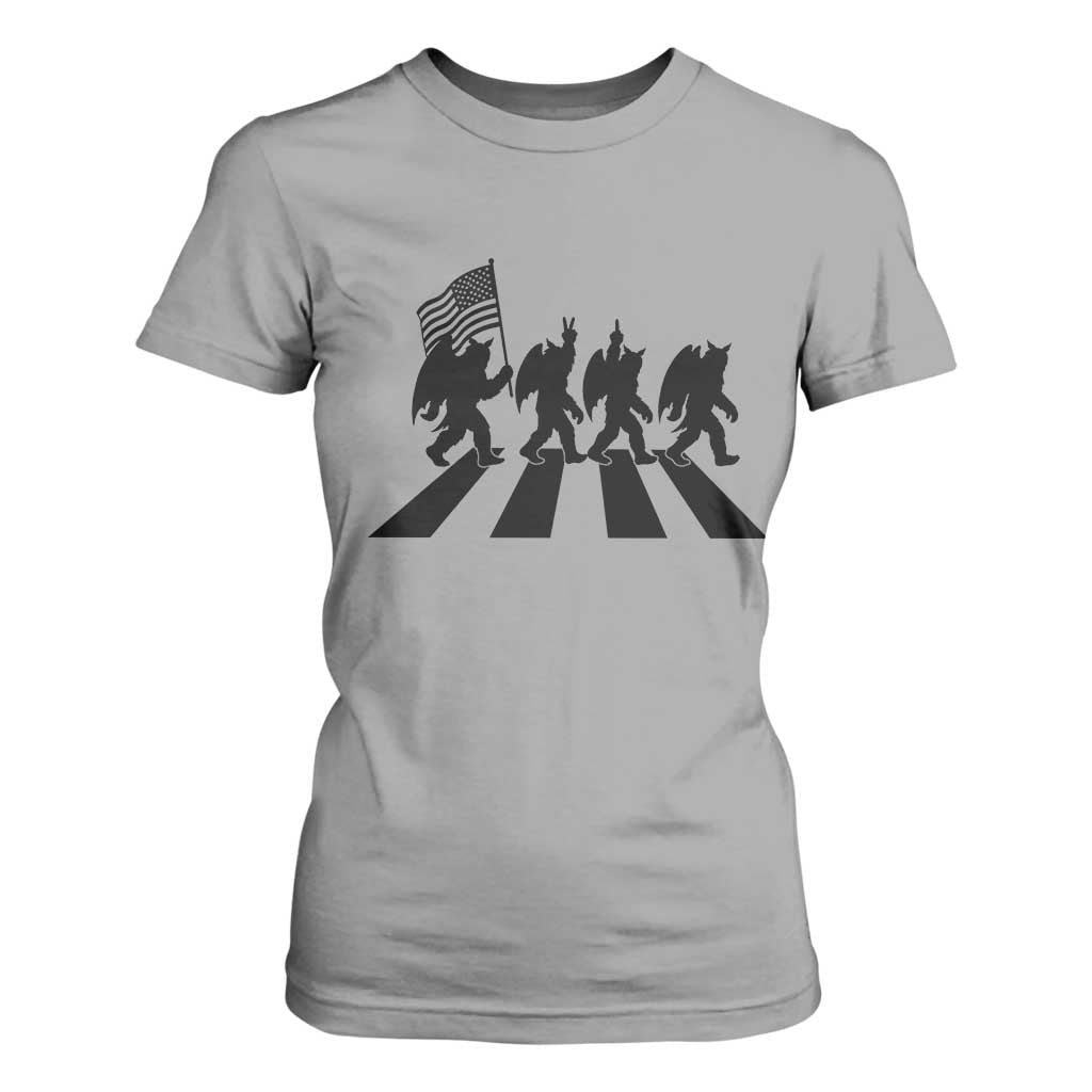 Funny Patriotic Mothman T Shirt For Women Cryptid Lover Gift TS12 Sport Gray Print Your Wear