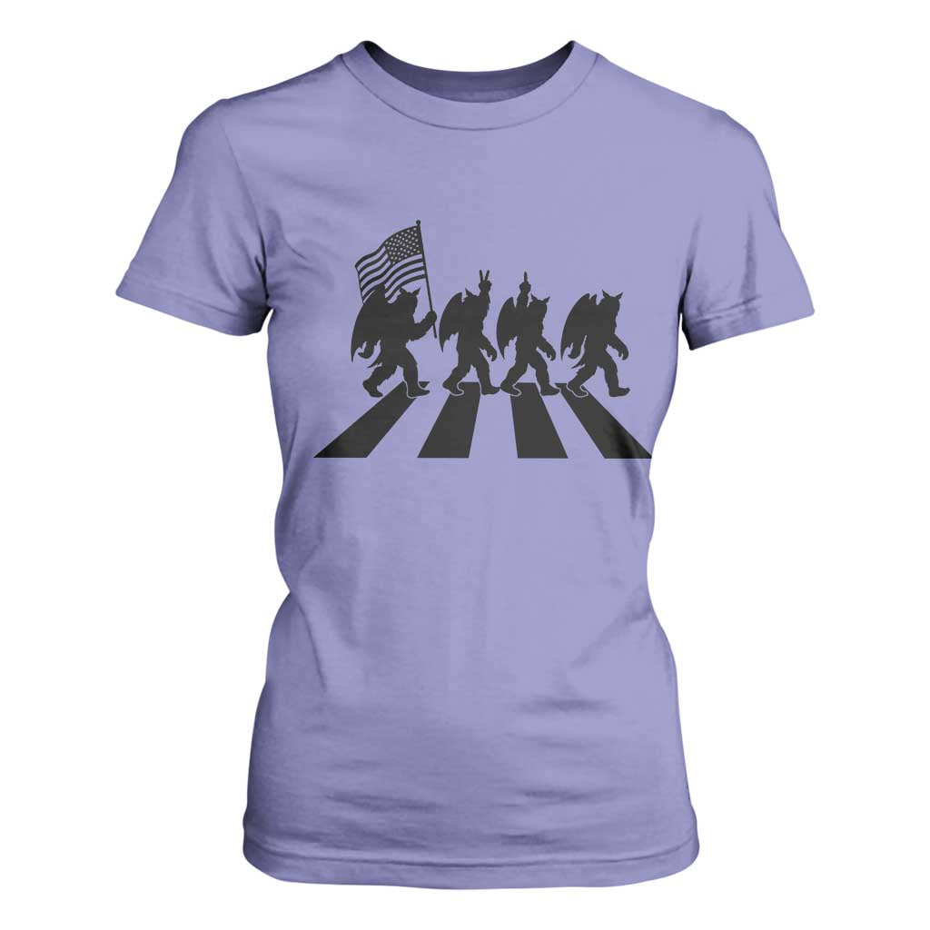 Funny Patriotic Mothman T Shirt For Women Cryptid Lover Gift TS12 Violet Print Your Wear