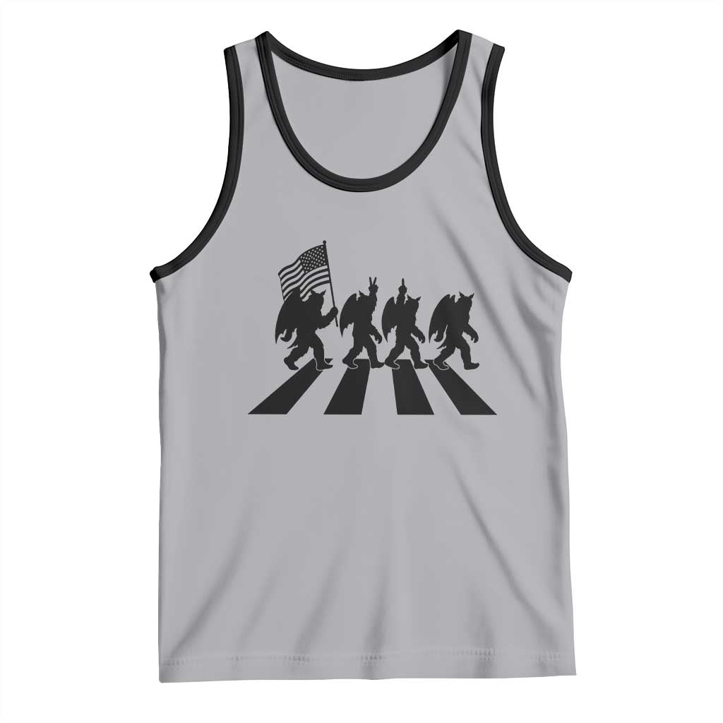 Funny Patriotic Mothman Tank Top Cryptid Lover Gift TS12 Athletic Heather Black Print Your Wear