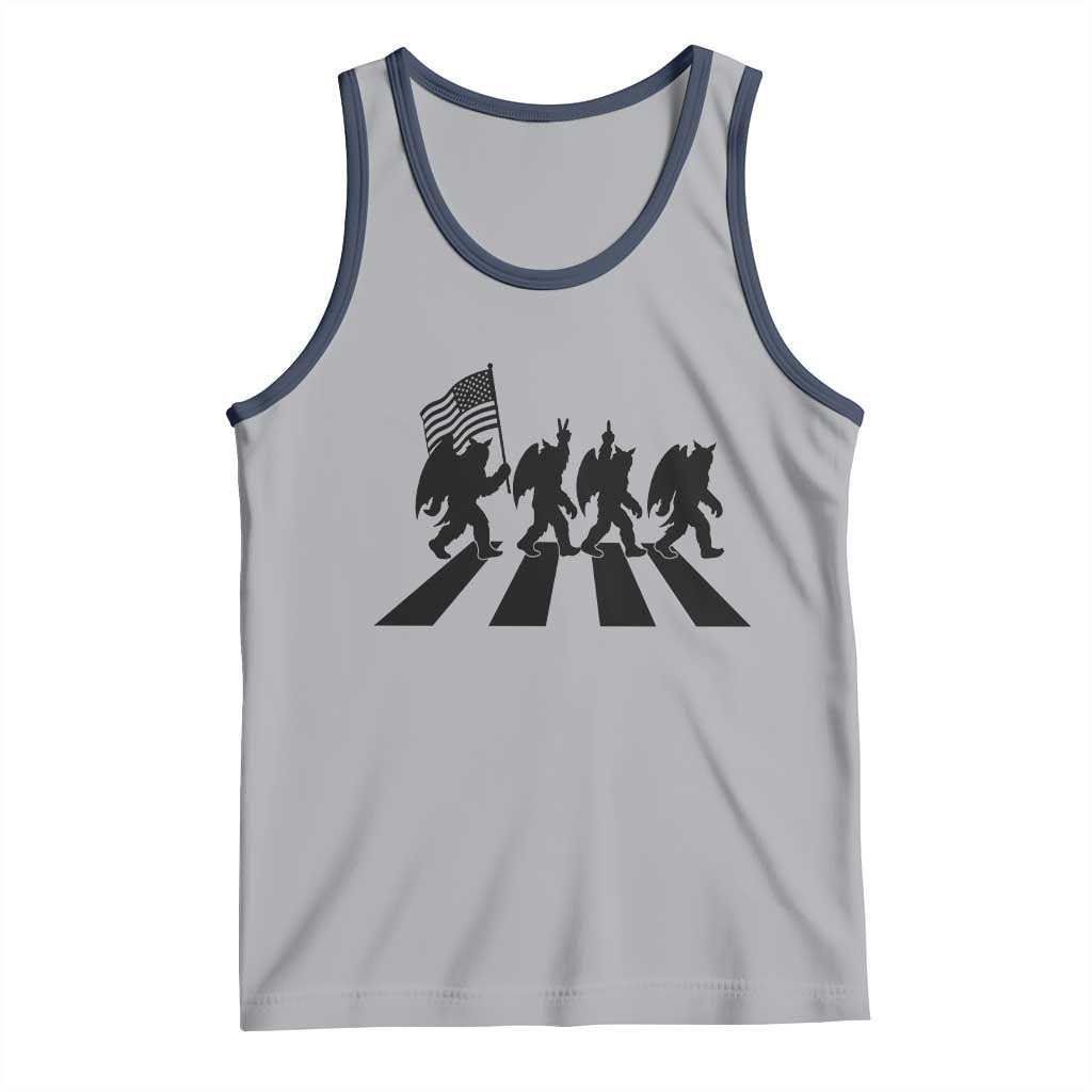 Funny Patriotic Mothman Tank Top Cryptid Lover Gift TS12 Athletic Heather Navy Print Your Wear