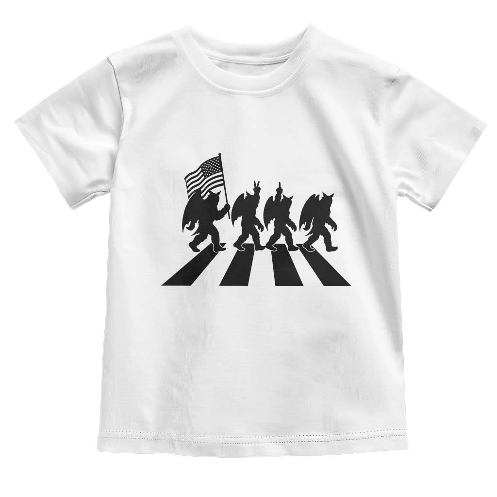 Funny Patriotic Mothman Toddler T Shirt Cryptid Lover Gift TS12 White Print Your Wear