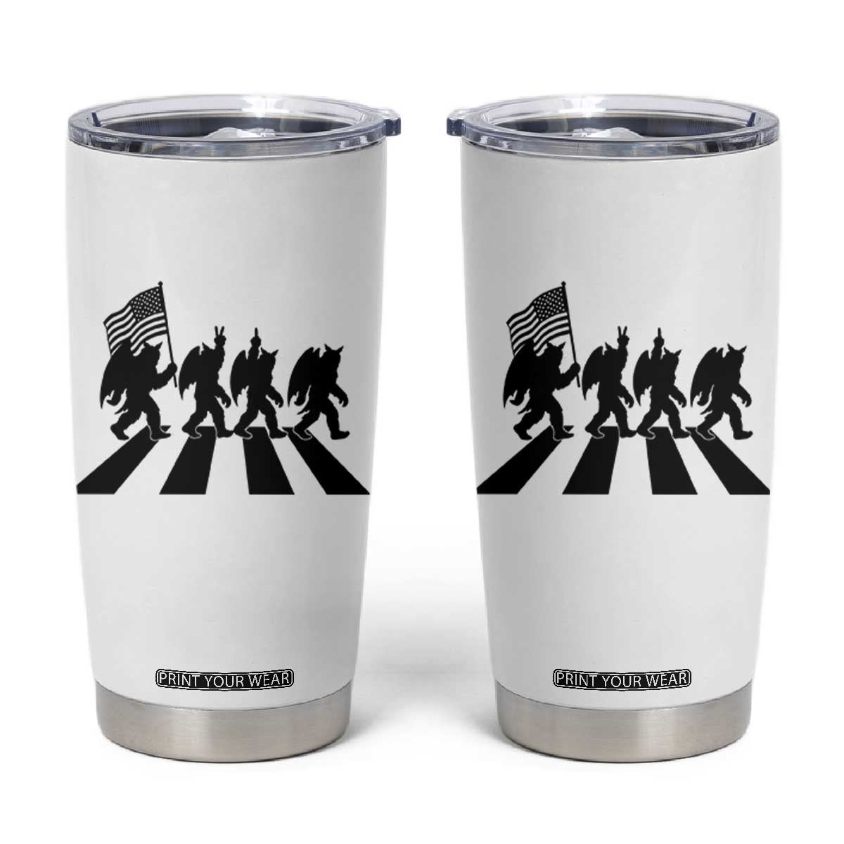 Funny Patriotic Mothman Tumbler Cup Cryptid Lover Gift TS12 White Print Your Wear