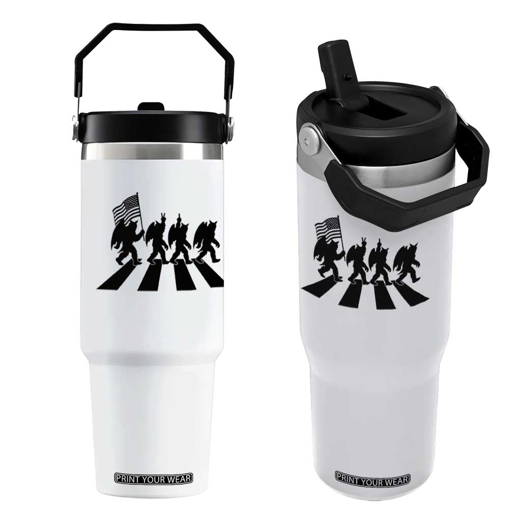 Funny Patriotic Mothman Flip Straw Tumbler Cryptid Lover Gift TS12 One Size: 30 oz White Print Your Wear