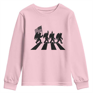 Funny Patriotic Mothman Youth Sweatshirt Cryptid Lover Gift TS12 Light Pink Print Your Wear