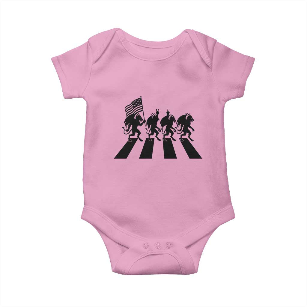 Patriotic Jersey Devil Baby Onesie New Jersey Cryptid Gift TS12 Light Pink Print Your Wear