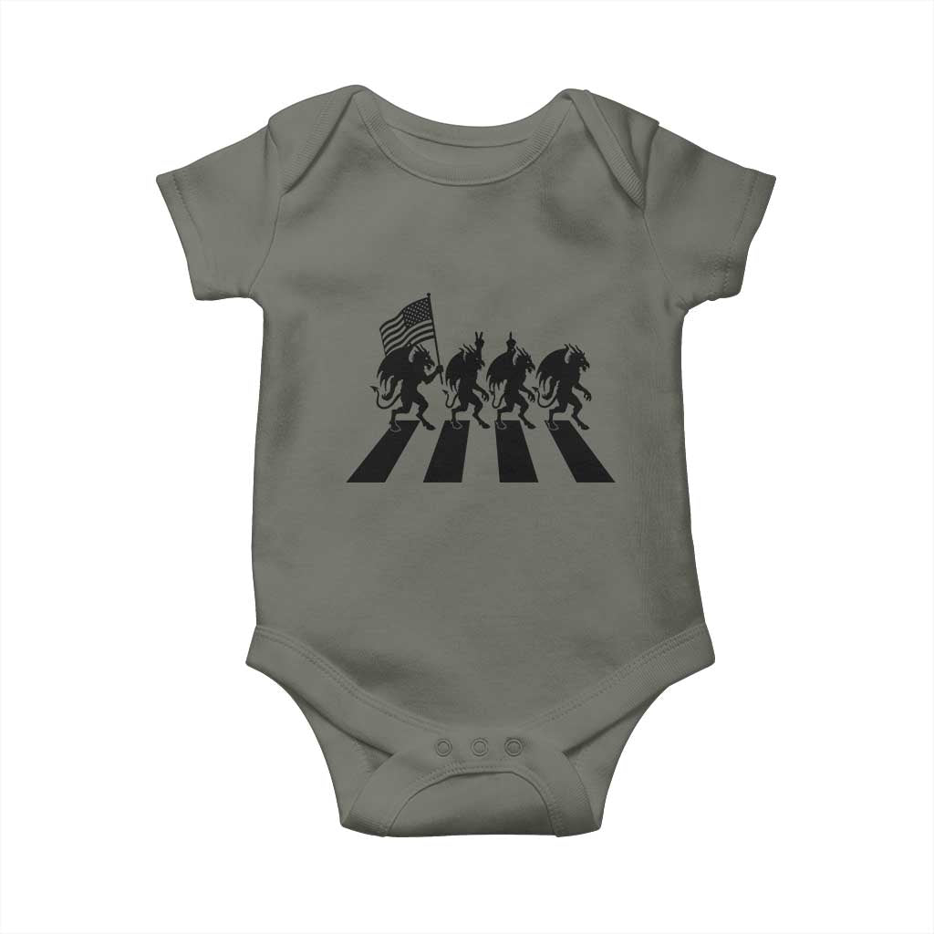 Patriotic Jersey Devil Baby Onesie New Jersey Cryptid Gift TS12 Military Green Print Your Wear