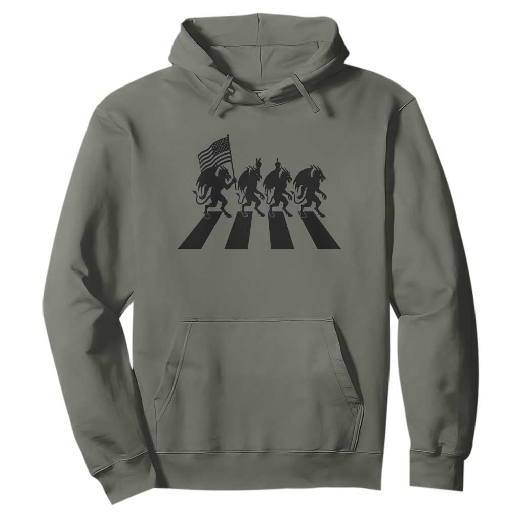 Patriotic Jersey Devil Hoodie New Jersey Cryptid Gift TS12 Military Green Print Your Wear