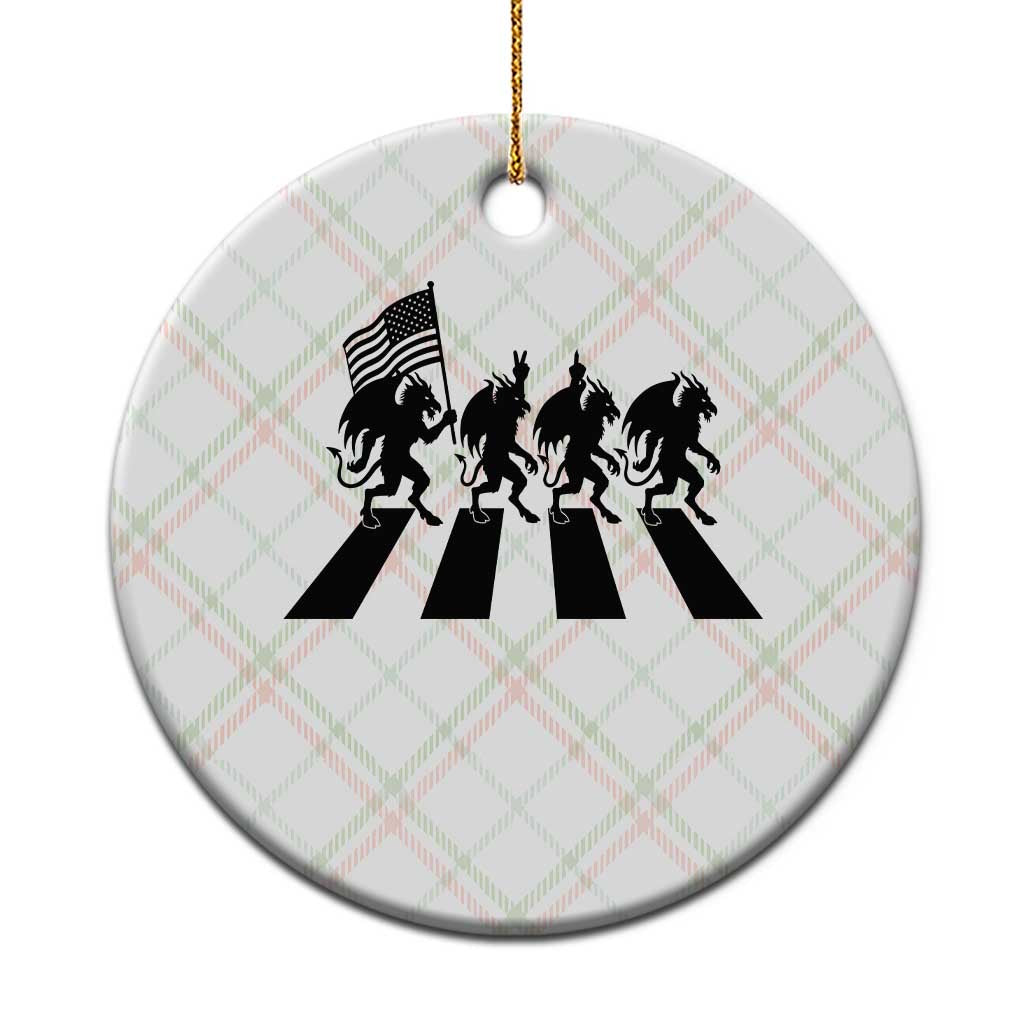 Patriotic Jersey Devil Ceramic Ornament New Jersey Cryptid Gift TS12 1pc Christmas Plaid Print Your Wear