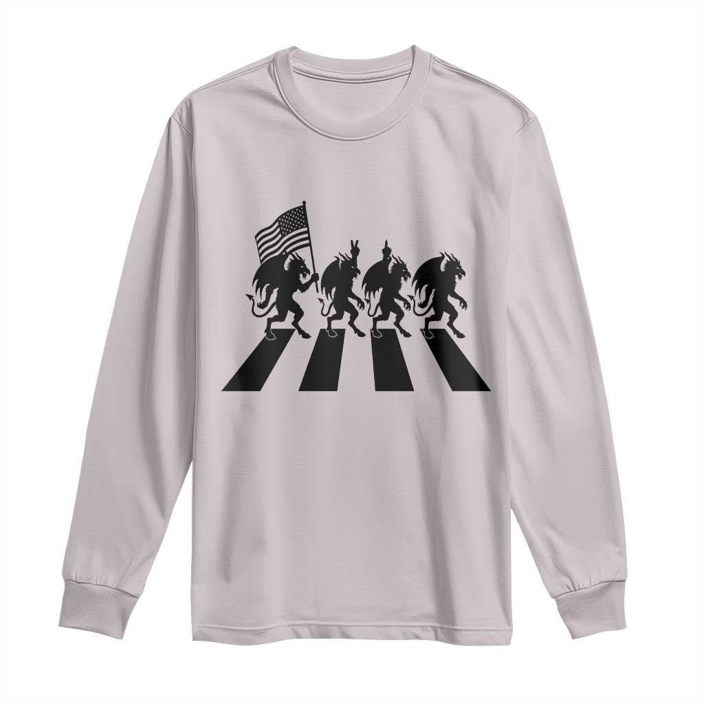 Patriotic Jersey Devil Long Sleeve Shirt New Jersey Cryptid Gift TS12 Ice Gray Print Your Wear